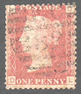 Great Britain Scott 33 Used Plate 124 - DL - Click Image to Close